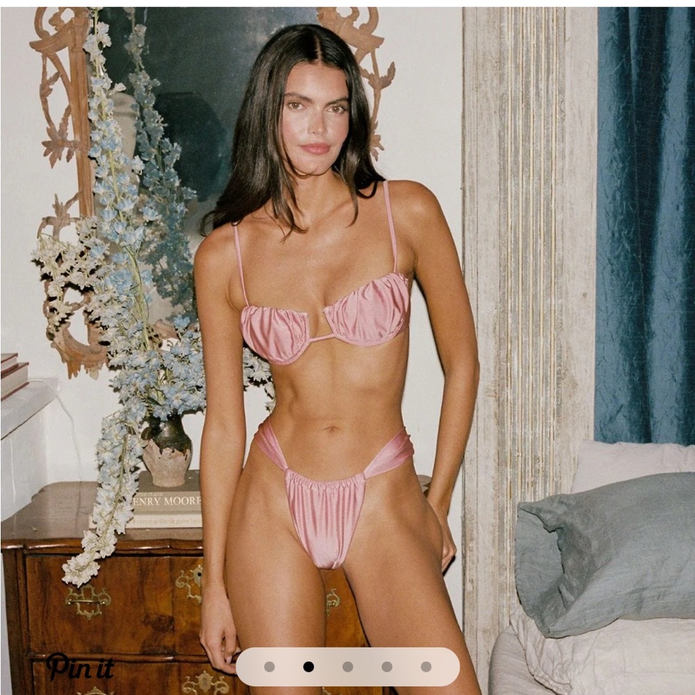 REVOLVE Blush Satin Bikini Set | Montce | Brand New with Tags | S